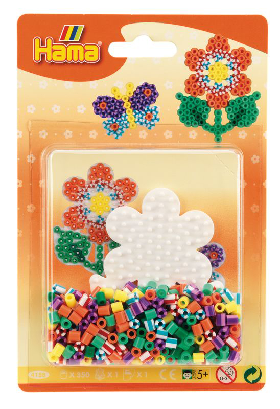 hama Perles à repasser midi 'Perles à rayures - Fleur'