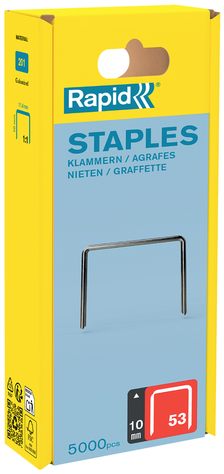 Rapid Agrafe fil fin no. 53, 10 mm, grand paquet