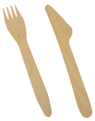 PAPSTAR Couverts en bois 'pure', longueur: 165 mm, par 500