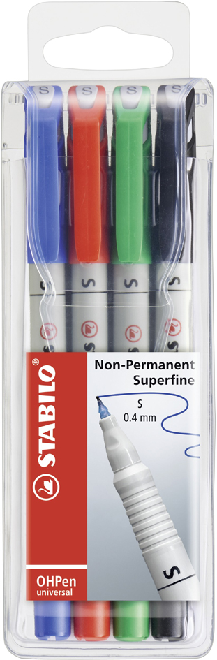 STABILO Feutre pour films OHPen universal, étui de 4
