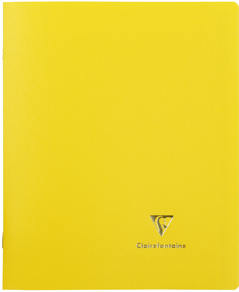 Cahier piqûre couverture polypro, jaune