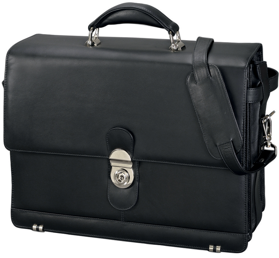 Alassio Porte-documents 'MONZA', cuir, noir