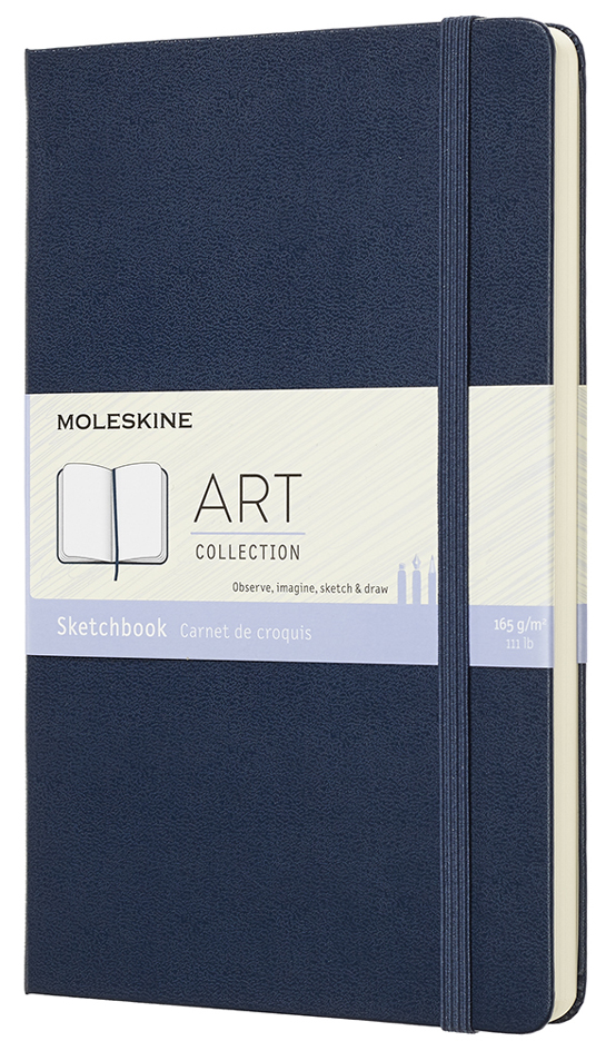 Visuel de référence : carnet de croquis, bleu