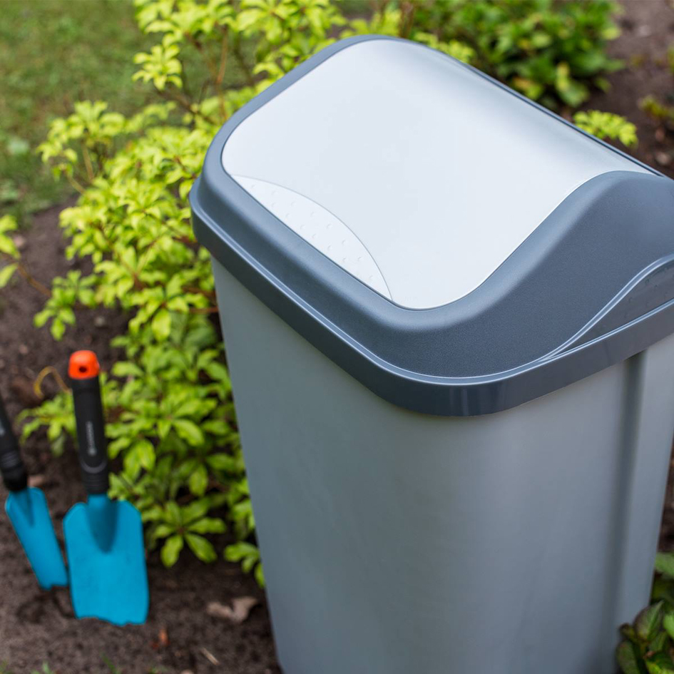 Poubelles, couvercle pivotant