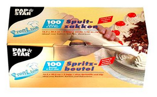 PAPSTAR Poche à dresser en PEBD, transparent, 0,4 l