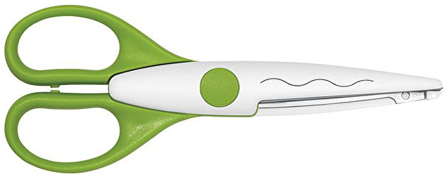 WEDO Ciseaux cranteurs, découpe vagues, vert
