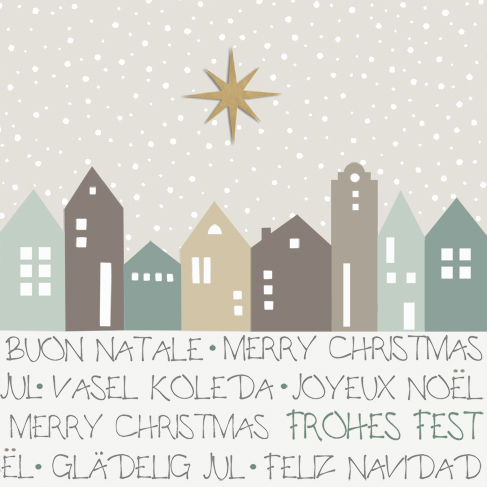 PAPSTAR Serviette à motif de Noël 'Christmas Village'