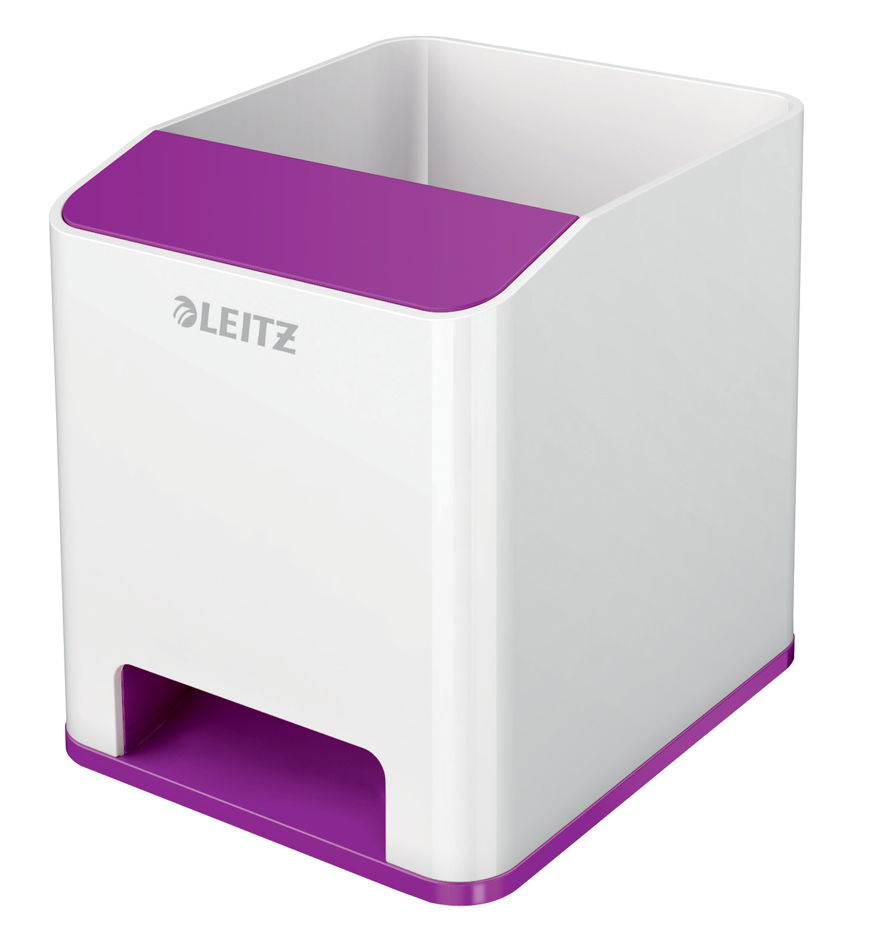 LEITZ Pot à crayons Sound WOW Duo Colour, violet