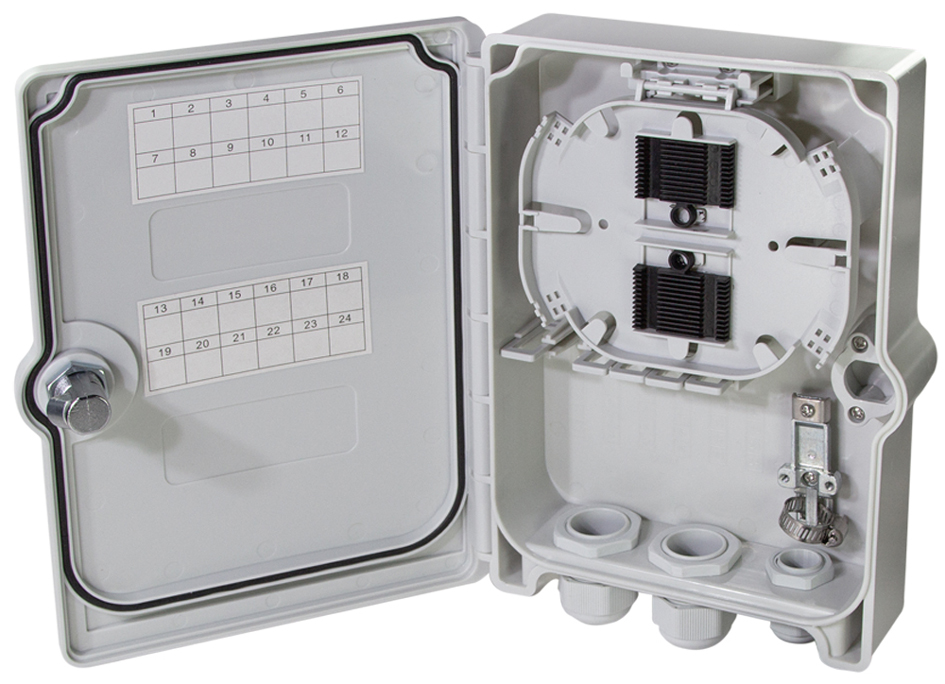 Boîte d'épissure vide FTTH / FTTB