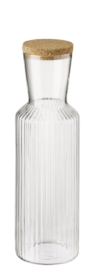 APS Carafe en verre LINES, 1,0 litre, transparent