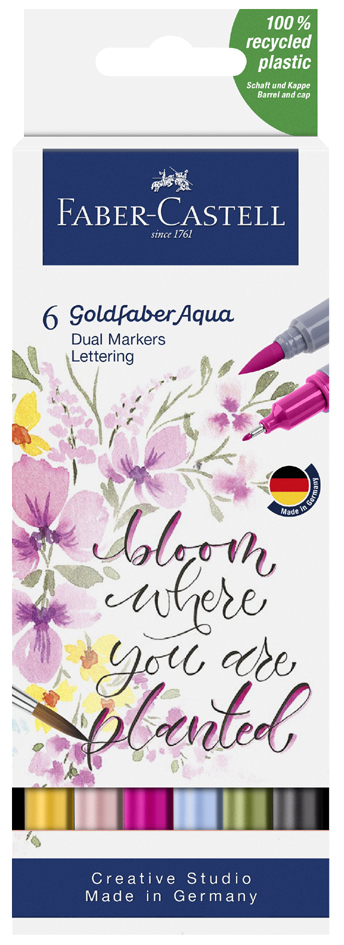 FABER-CASTELL Marqueur aquarelle GOLDFABER, étui Lettering