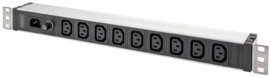 DIGITUS Multiprise 19', 9 prises, 1 U