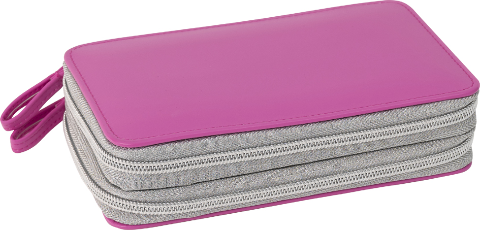 EBERHARD FABER Étui scolaire double rabat, 30 pièces, rose