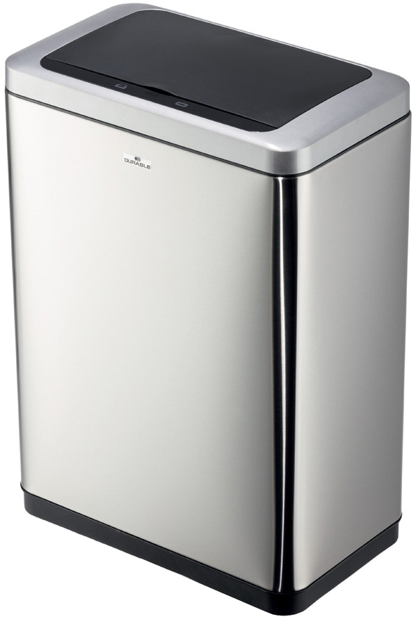 DURABLE Poubelle à capteur 'NO TOUCH DUO', 2 x 20 litres