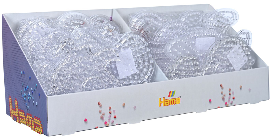Hama Plaque pour perles maxi, 18 motifs, présentoir de 38