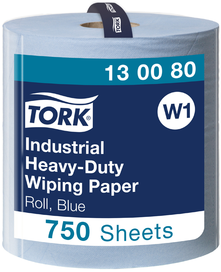 TORK Rouleau de papier nettoyant industriel, 255 m, bleu