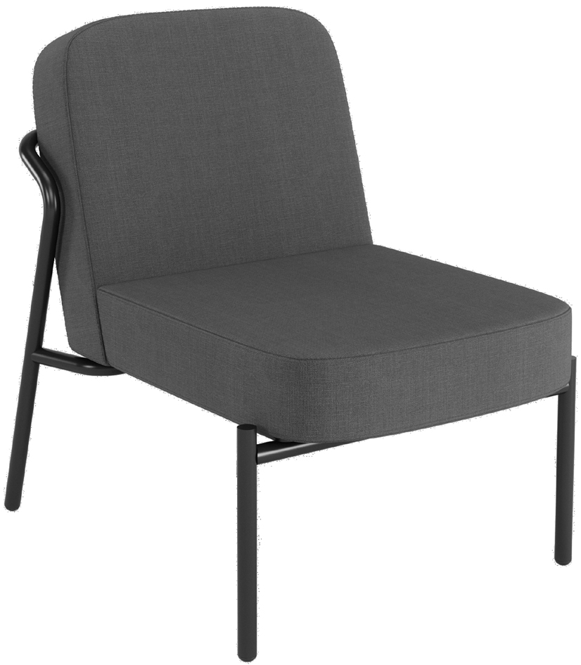 PAPERFLOW Fauteuil visiteur MEDSO RUND S, tissu, anthracite