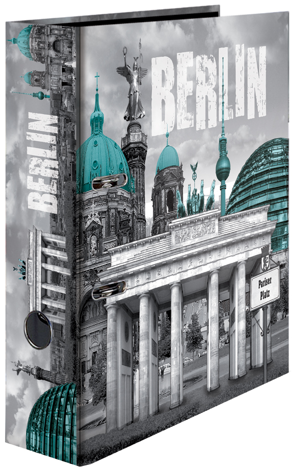 HERMA Classeur à levier à motifs 'Berlin', A4, dos: 70 mm