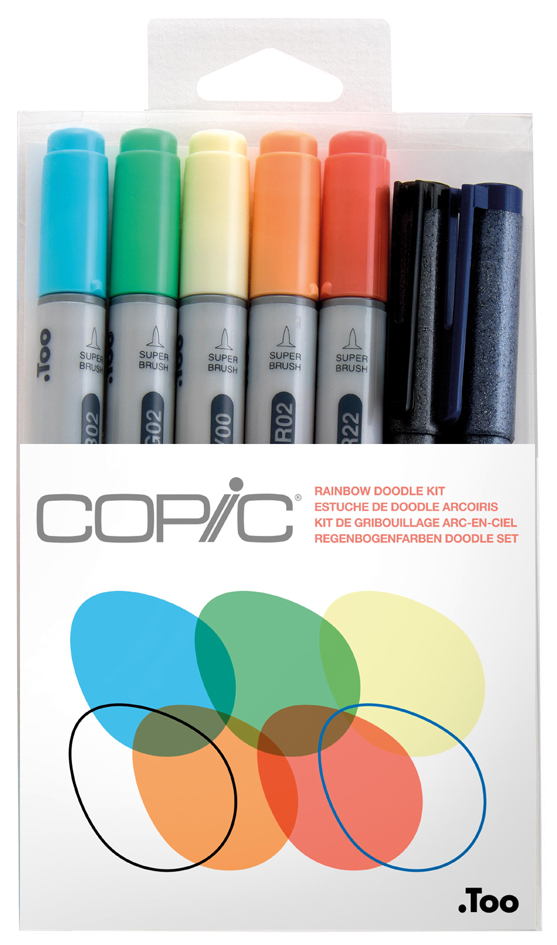COPIC Marqueur ciao, kit de 7 'Doodle Kit Rainbow'