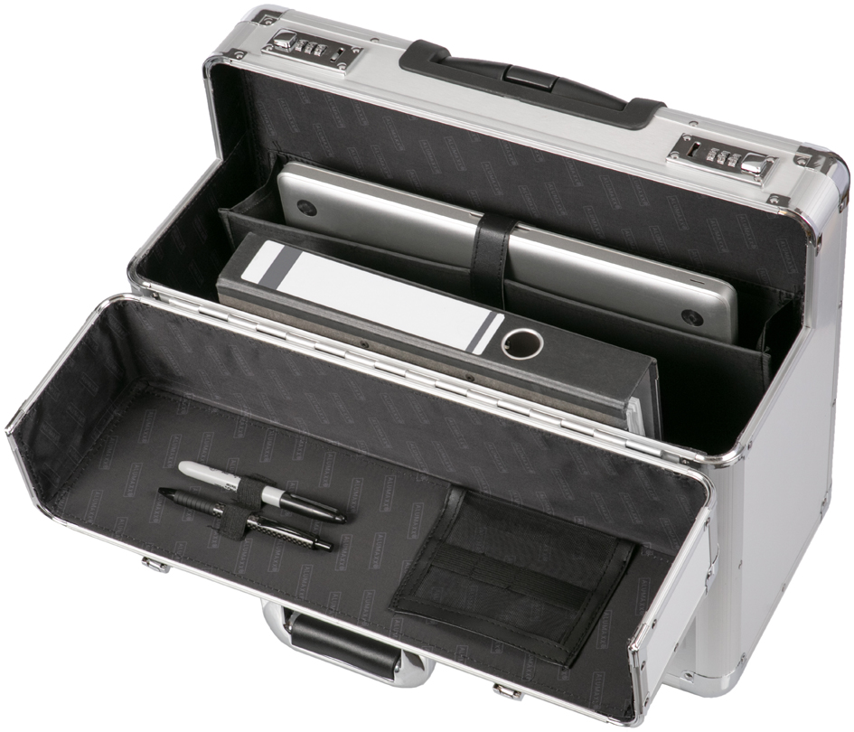 Valise pour pilotes "OMEGA", ouverte