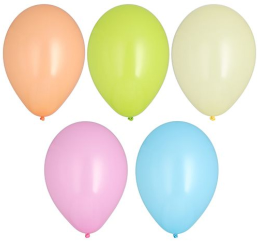 PAPSTAR Ballon de baudruche 'Pastel', couleurs assorties