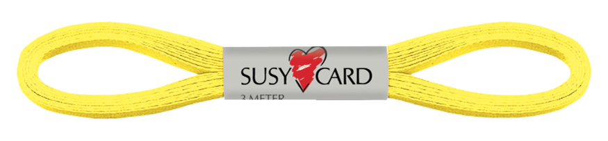 SUSY CARD Ruban cadeau 'Easy', 6 mm x 3 m, jaune
