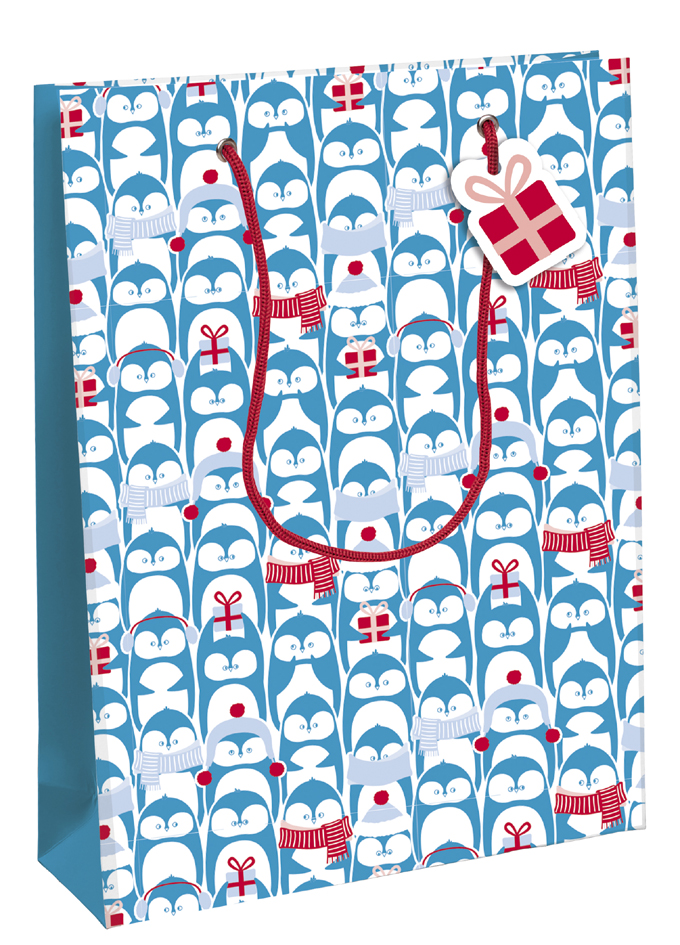Clairefontaine Sac cadeau de Noël 'Pinguine', large