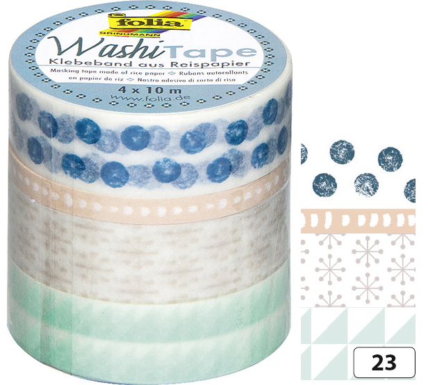 folia Rubans autocollants déco Washi-Tape HYGGE