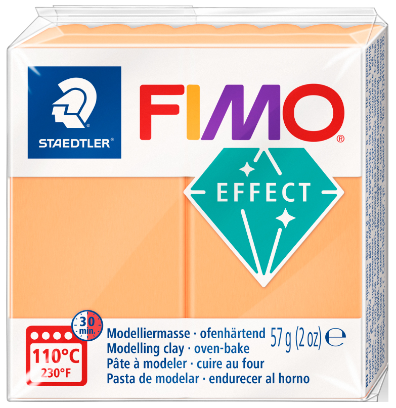 FIMO EFFECT Pâte à modeler, cuisson au four, orange fluo