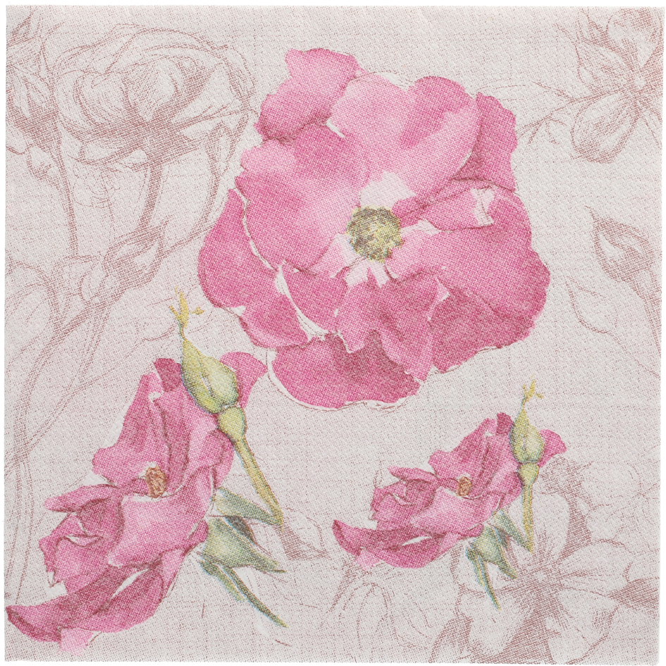 PAPSTAR Serviette à motif 'ROYAL Collection Blossom'