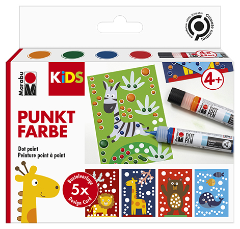 Marabu KiDS Set de peinture point à point Dot Pen 'Animaux'