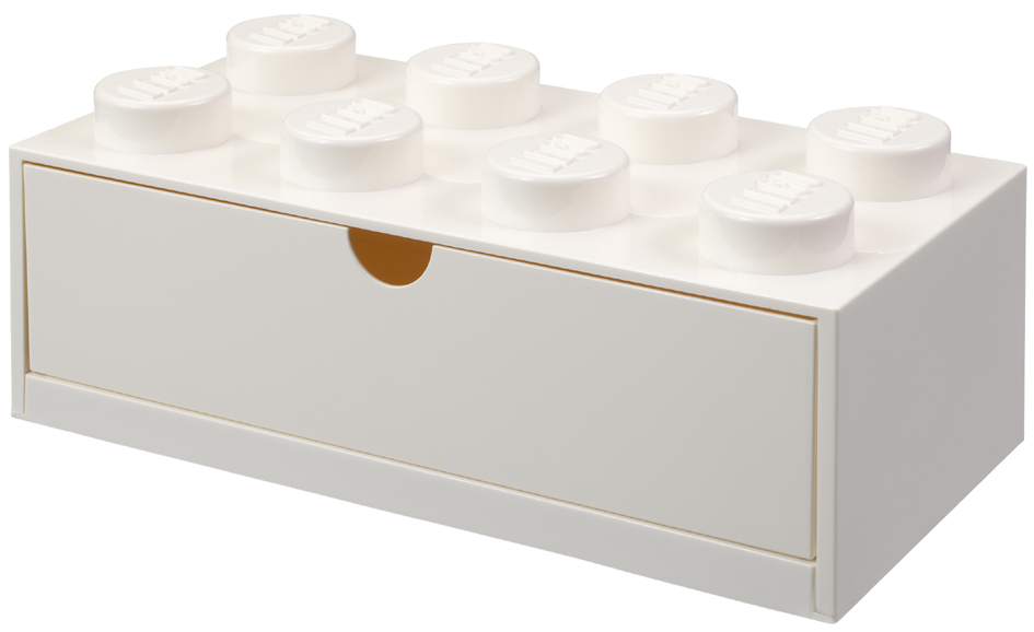 LEGO Brique tiroir DESK DRAWER 8, 1 tiroir, blanc