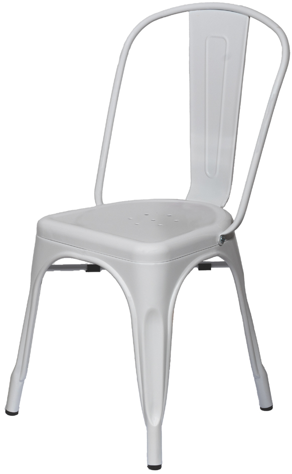 PAPERFLOW Chaise visiteur d'extérieur URBAN, set de 2, blanc