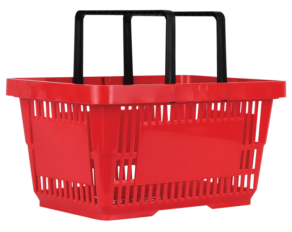 Panier à provisions avec poignées, 22 litres
