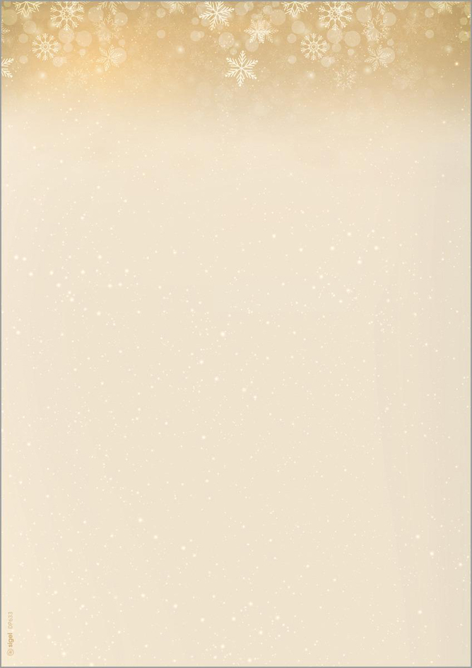 sigel Papier à motif de Noël 'Golden Christmas Night', A4