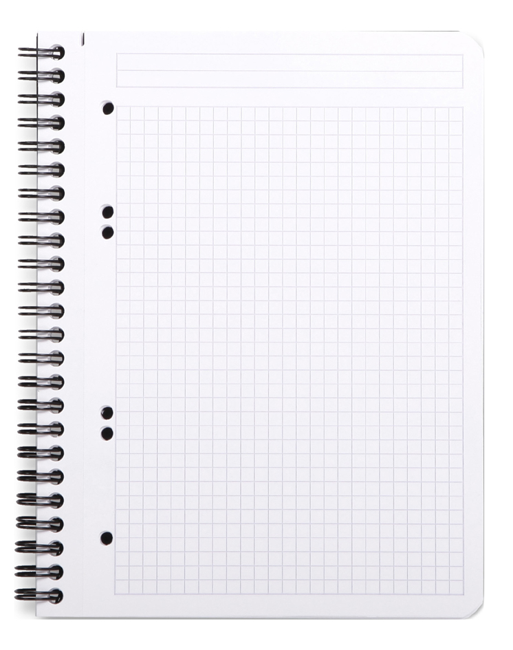 Cahier à spirale GREENBOOK, quadrillé - ouvert