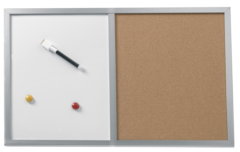 herlitz Tableau mixte, (L)600 x (l)400 mm, cadre en bois