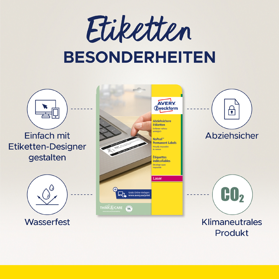 Abziehsichere Etiketten