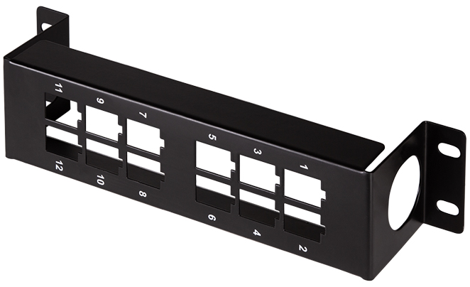 Panneau de brassage Keystone 10", 12 ports