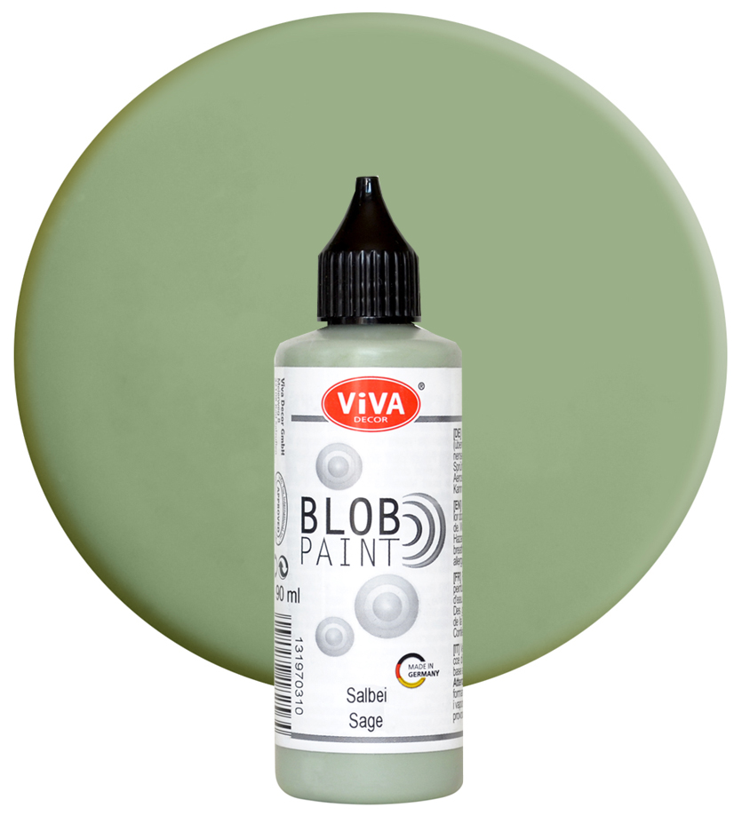 ViVA DECOR Peinture Blob Paint 90 ml, bleu nordique