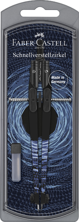 FABER-CASTELL Compas à réglage rapide TREND SHINY TWIST
