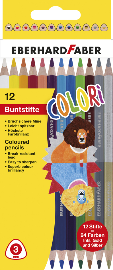 Sets de crayons de couleur, bicolore