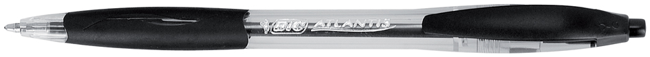 BIC Stylo à bille rétractable Atlantis Classic, noir