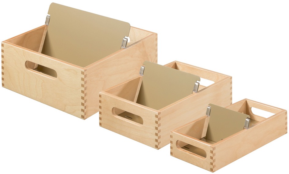 Bacs à fiches en bois