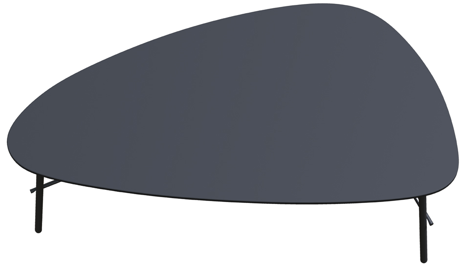 PAPERFLOW Table d'appoint LAZY, (L)930 x (P)500 mm, noir