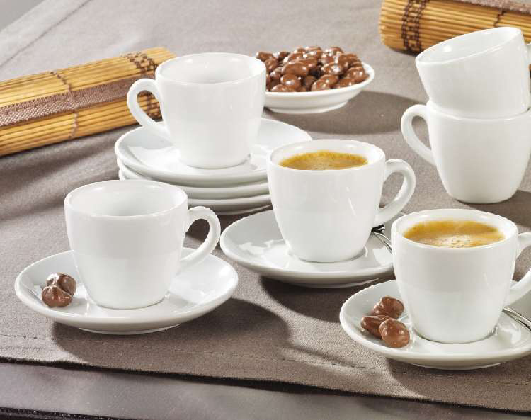 Esmeyer Tasse espresso 'Bistro', set de 6, blanc