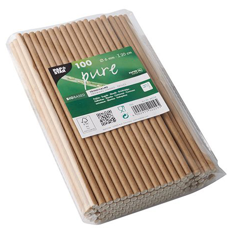 Paille en papier "pure", conditionnement