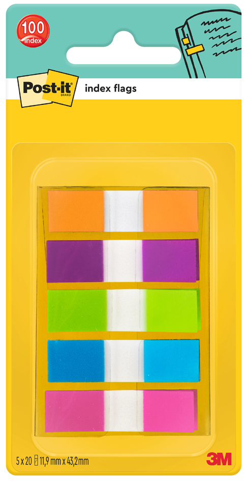 Post-it Marque-pages Index mini, 11,9 x 43,2 mm