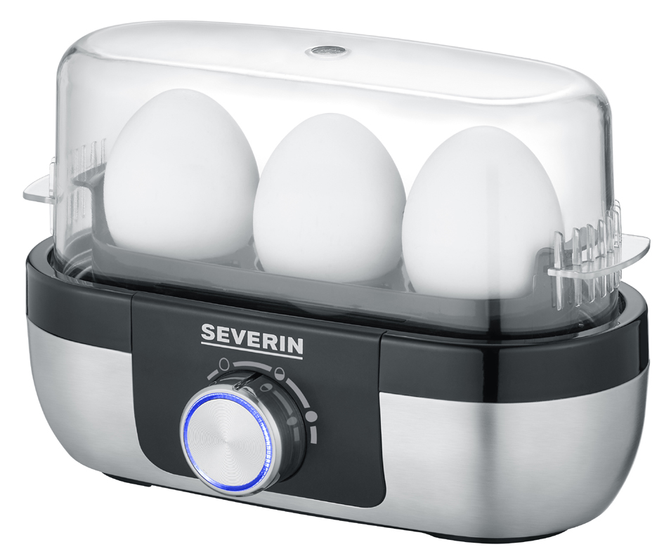 SEVERIN Cuiseur à oeufs EK 3163, pour 3 oeufs, inox / noir