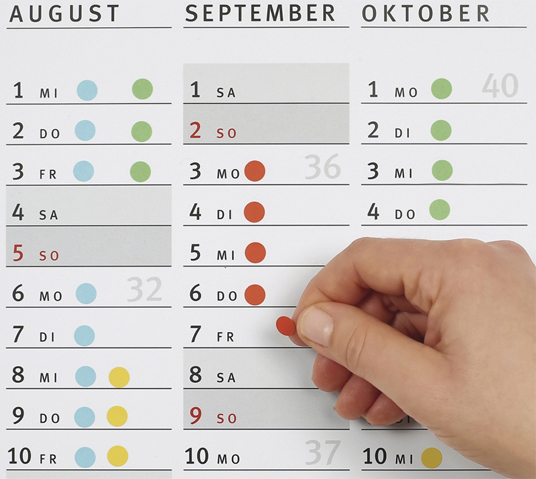 Visuel de référence : Pastilles adhésives, utilisation